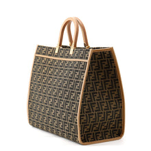 Load image into Gallery viewer, FENDI Sunshine Zucca Tote Bag Brown8BH372 Canvas Leather Size Large