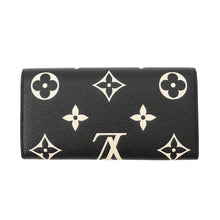 Load image into Gallery viewer, LOUIS VUITTON Portefeuille Sarah Noir/BeigeM80496 Bicolor Monogram Empreinte Leather