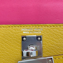 Load image into Gallery viewer, HERMES Mini Kelly 2 Verso Jaune Ambre/Rose Tyrien Chevre Myzore Goatskin
