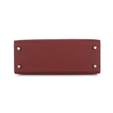 Load image into Gallery viewer, HERMES Kelly Sellier tricolor Rouge H/Beblanc/Gold Epsom Size 25