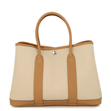 Load image into Gallery viewer, HERMES Garden Party Beton/Biscuit Negonda Leather Toile Military Size TPM