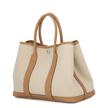 Load image into Gallery viewer, HERMES Garden Party Beton/Biscuit Negonda Leather Toile Military Size TPM