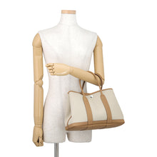 Load image into Gallery viewer, HERMES Garden Party Beton/Biscuit Negonda Leather Toile Military Size TPM