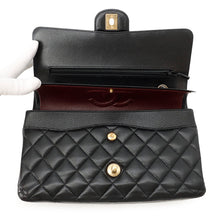 Load image into Gallery viewer, CHANEL Matelasse W Flap ChainShoulder Bag BlackA01112 Caviar Leather Size 25