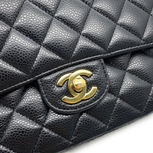 Load image into Gallery viewer, CHANEL Matelasse W Flap ChainShoulder Bag BlackA01112 Caviar Leather Size 25