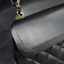 Load image into Gallery viewer, CHANEL Matelasse W Flap ChainShoulder Bag BlackA01112 Caviar Leather Size 25