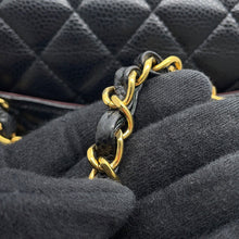 Load image into Gallery viewer, CHANEL Matelasse W Flap ChainShoulder Bag BlackA01112 Caviar Leather Size 25