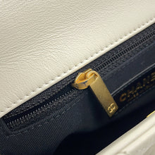 Load image into Gallery viewer, CHANEL Mini Matelasse Pearl Chain White Lambskin