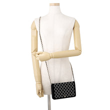 Load image into Gallery viewer, CHANEL Chain wallet Black Velour/Leather