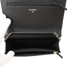 Load image into Gallery viewer, CHANEL Chain wallet Black Velour/Leather