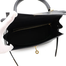 Load image into Gallery viewer, HERMES Kelly Sellier Black Chevre Myzore Goatskin Size 25