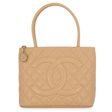 Load image into Gallery viewer, CHANEL Medallion Tote BeigeA01804 Caviar Leather