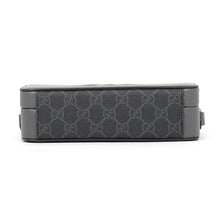Load image into Gallery viewer, GUCCI Cutout Interlocking G Shoulder Bag Gray/Black725341 GG Supreme Leather