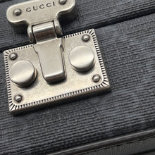 Load image into Gallery viewer, GUCCI Cutout Interlocking G Shoulder Bag Gray/Black725341 GG Supreme Leather