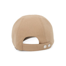 Load image into Gallery viewer, HERMES Cap "Davis Lucky" Size 58 Biscuit/Gold Cashmere100%