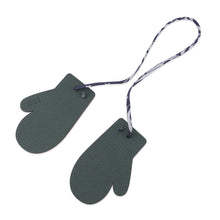 Load image into Gallery viewer, HERMES Petit H Bag Charm (Mitten) Trench/Vert Cypress Chevre Myzore Goatskin Silk