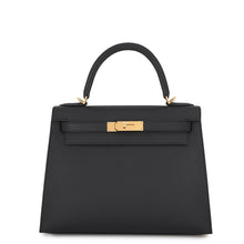 Load image into Gallery viewer, HERMES Kelly Sellier Black Epsom Size 28