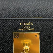 Load image into Gallery viewer, HERMES Kelly Sellier Black Epsom Size 28