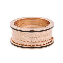将图像加载到图库查看器中,BVLGARI B.Zero1 Padlock4 Band Ring Size 66/#26AN859089 K18PG BlackCeramic