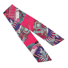 Load image into Gallery viewer, HERMES CARRE EN CARRES Maxi Twilly Bordeaux/Multicolor Silk100%