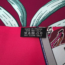 Load image into Gallery viewer, HERMES CARRE EN CARRES Maxi Twilly Bordeaux/Multicolor Silk100%