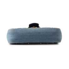 Load image into Gallery viewer, GUCCI GG Marmont Denim Shoulder Bag Blue446744 Denim Leather Faux Pearl Size Small