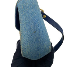 Load image into Gallery viewer, GUCCI GG Marmont Denim Shoulder Bag Blue446744 Denim Leather Faux Pearl Size Small