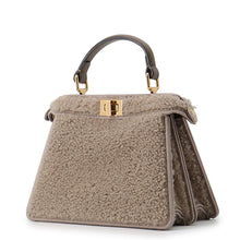 Load image into Gallery viewer, FENDI Peekaboo I See You Petit Gray8BN335 Mouton Leather