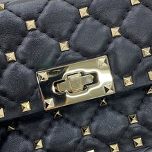 Load image into Gallery viewer, Valentino Garavani Rock Studded Spikes Black7W2B0123NAP_0N0 Lambskin Size Small