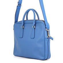 Load image into Gallery viewer, PRADA Briefcase 2way Handbag Blue2VE368_9Z2_F0NOF Saffiano LeatherLeather