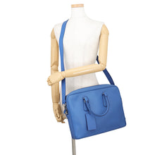 Load image into Gallery viewer, PRADA Briefcase 2way Handbag Blue2VE368_9Z2_F0NOF Saffiano LeatherLeather