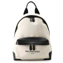 Load image into Gallery viewer, BALENCIAGA Navy Backpack Beige/Black409010AQ38N1081 Canvas Leather