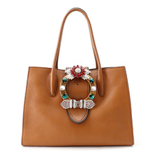 Load image into Gallery viewer, MIUMIU Tote Bag Brown5BG059 Leather