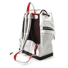 Load image into Gallery viewer, Christian Louboutin Explorer Funk Studded Backpack Silver3175044 Leather