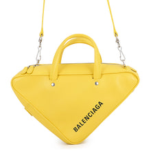 Load image into Gallery viewer, BALENCIAGA Triangle Duffle Bag S Yellow476975 Leather