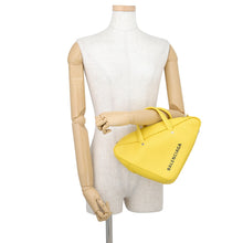 Load image into Gallery viewer, BALENCIAGA Triangle Duffle Bag S Yellow476975 Leather