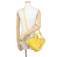 Load image into Gallery viewer, BALENCIAGA Triangle Duffle Bag S Yellow476975 Leather
