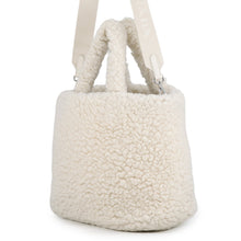 Load image into Gallery viewer, PRADA Triangle Logo Tote 2-Way Handbag White1BG428_2FLI_F0018 Wool Cashmere Size Small