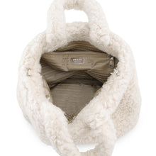 Load image into Gallery viewer, PRADA Triangle Logo Tote 2-Way Handbag White1BG428_2FLI_F0018 Wool Cashmere Size Small