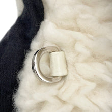 Load image into Gallery viewer, PRADA Triangle Logo Tote 2-Way Handbag White1BG428_2FLI_F0018 Wool Cashmere Size Small