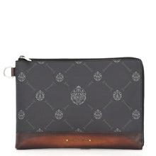 Load image into Gallery viewer, Berluti Nino Signature Clutch Bag Black/Brown PVC Size GM