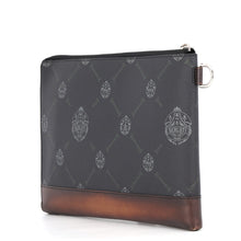 Load image into Gallery viewer, Berluti Nino Signature Clutch Bag Black/Brown PVC Size GM