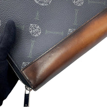 Load image into Gallery viewer, Berluti Nino Signature Clutch Bag Black/Brown PVC Size GM