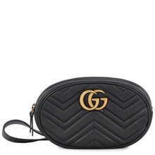 Load image into Gallery viewer, GUCCI GG Marmont belt bag Black491294 DSVRT 1000 Leather