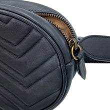 Load image into Gallery viewer, GUCCI GG Marmont belt bag Black491294 DSVRT 1000 Leather