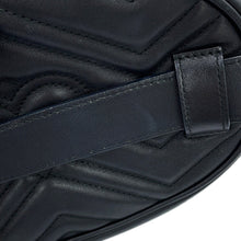 Load image into Gallery viewer, GUCCI GG Marmont belt bag Black491294 DSVRT 1000 Leather