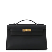 Load image into Gallery viewer, HERMES PochetteKelly Black Swift Leather