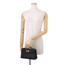 Load image into Gallery viewer, HERMES PochetteKelly Black Swift Leather