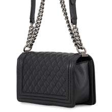将图像加载到图库查看器中,CHANEL Boy Chanel ChainShoulder Bag BlackA67086 Caviar Leather Size 25