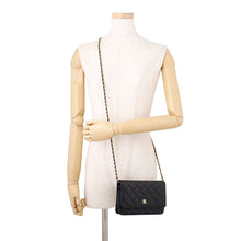 Load image into Gallery viewer, CHANEL Matelasse Classic Chain Wallet BlackAP0250 Caviar Leather
